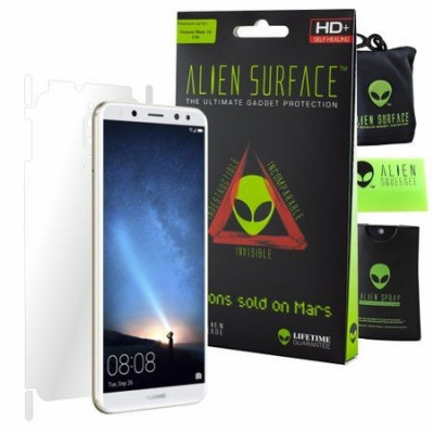 FOLIE ALIEN SURFACE HD, HUAWEI MATE 10 LITE, SPATE, LATERALE + ALIEN FIBER CADOU foto