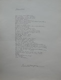 Manuscris de poetul Romulus Vulpescu , poezia Atotcuvantul