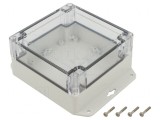 Carcasă Universală 120x120x75mm cu Bucșă din Alamă ABS-PC