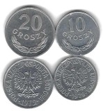 POLONIA LOT Nr 1 / 2 buc , 10 + 20 Groszy 1979 , XF