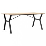 Cumpara ieftin Masa de bucatarie, cadru Y, 180x90x75cm lemn masiv pin si Otel