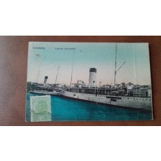 Carte postala, Constanta vaporul Romania, inceput de secol XX
