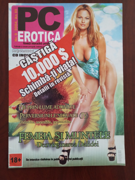 PC Erotica - Numărul 9 din 2004 - conține CD filme adulți și imagini explicite