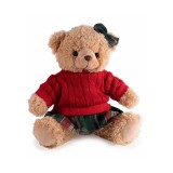 Figurina Ursulet Fetita Craciun textil multicolor cm 20 x 15 x 24 H