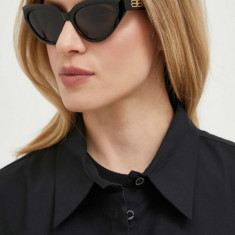 Balenciaga ochelari de soare BB0270S femei, culoarea negru