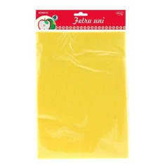 Fetru Uni Daco, A4, 4 Buc/Set, Culoare Galbena, Accesorii Craft, Accesorii Creatie, Materiale Textile pentru Hand Made, Pasla, Fetru Galben, Pasla Gal foto