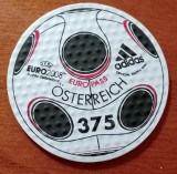 AUSTRIA-2008-UEFA 2008-FOTBAL-TIMBRU -ciudat din piele-(NOMINAL=7,53=40LEI)-Nestampilat-MNHVezi-Scan