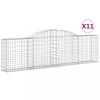Cosuri gabion arcuite 11 buc, 300x30x80/100 cm, fier galvanizat