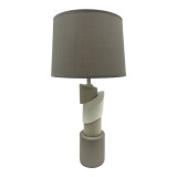 Cumpara ieftin Veioza Frant E27 ceramica-metal maro 28x28x54 cm