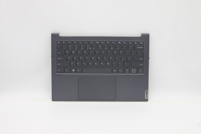 Carcasa superioara cu tastatura palmrest Laptop, Lenovo, Yoga Slim 7 Pro 14ARH5 Type 82LA, AM1W0000800, ET1W0000100, iluminata, gri, layout US