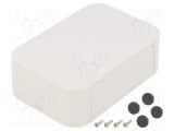 Carcasă TAKACHI cu panou PF, dimensiuni 125mm x 85mm x 35mm, ABS alb, IP40