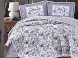 Cumpara ieftin Cuvertura Matlasata, 3 Piese, Montera Lila, 240x260 cm (Bumbac 100%)
