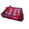 Set de 12 flori de sapun, ambalate in cutie rosie, cu fundita