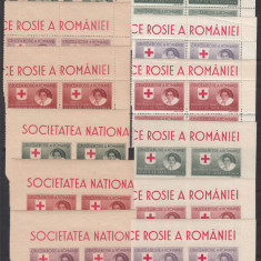 ROMANIA 1946 CRUCEA ROSIE SERVICIUL PRIZONIERILOR DE RAZBOI HARTIE ALBA+GRI MNH