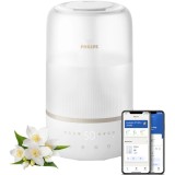 Umidificator de aer Philips Seria 1000 HU1510/04, 3 l, 2 moduri, 3 setari turatie, Alb Sampanie