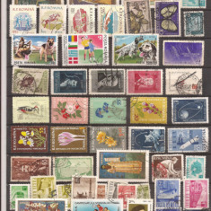 L6 , Lot 50 de timbre diferite Romanesti , stampilate