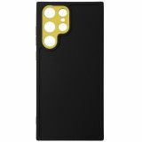 Husa spate TPU negru cu galben pentru Samsung Galaxy S22 Ultra 5G