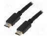 Cablu DisplayPort - DisplayPort, din ambele par&amp;#355;i, DisplayPort mufa, 10m, negru, LOGILINK - CV0077
