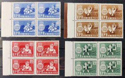 ROMANIA 1963 - Campania mondiala impotriva foametei - bloc de 4 MNH** - LP 555 foto