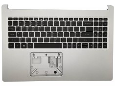 Carcasa superioara cu tastatura palmrest Laptop, Acer, Aspire 5 A515-55, A515-55G, 6B.HSPN7.030, EAZAU00202A, iluminata, argintie, layout US