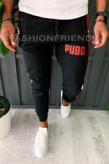 Pantaloni de trening pentru barbati - slim fit -negru-PUBG- A5998 foto