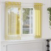 VidaXL Perdele Voile cu Oelii 2 buc Galben 4102132