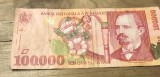 (1) Romania bancnota 100000 lei 1998