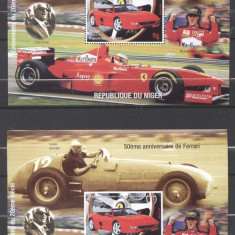 Niger 1998 Cars, Ferrari, Sport, perf.+imperf. sheets, MNH S.245