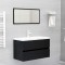 vidaXL Set mobilier de baie, negru, lemn prelucrat 3071685