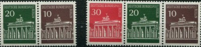 GERMANIA ( BERLIN ) - 1964 , 1966 - TETE BECHE , STRAIF , TIMBRE foto