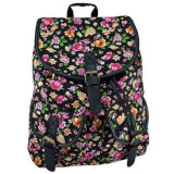 Rucsac urban Jolie Fleurs, fond negru - LaRue