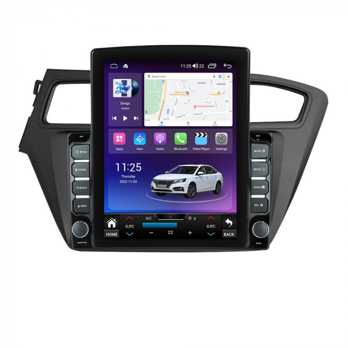 Navigatie dedicata cu Android Hyundai i20 2018 - 2020, 8GB RAM, Radio GPS Dual