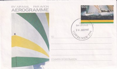 FILATELIE TEMATICA - PLIC AUSTRALIA TEMATICA AVION AVIOANE AVIATIE AIRMAIL AEROGRAM foto