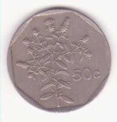 Malta 50 cenți 1992