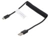 Cablu USB 2.0 Power Delivery Spiralat Negru, Digitus