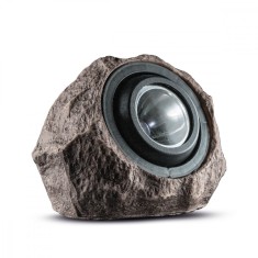Lampa solara LED de exterior , forma de piatra , alba , 20 x 12 x 16 cm foto