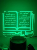 Lampa 3D pentru Absolvire , Cadou pentru Absolvent, 16 Culori, Telecomanda E i USB