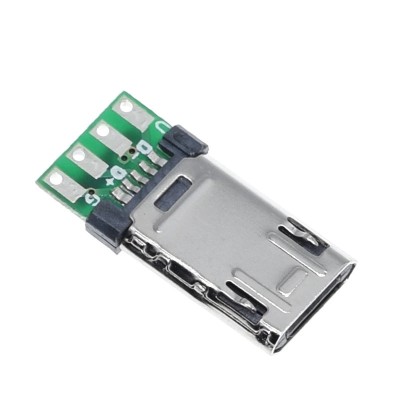 Set Conector MicroUSB cu PCB cu 4 pini, 5 bucati foto