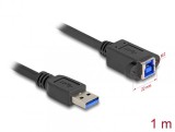 Cablu USB 5 Gbps tip A la USB B T-M 1m Negru, Delock 80485
