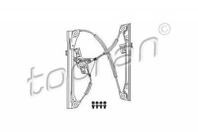 Macara geam VW POLO (9N) (2001 - 2012) TOPRAN 111 264 foto