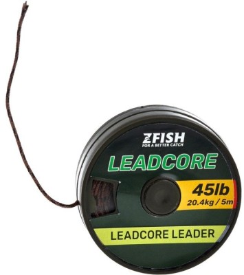Leadcore Zfish Leader, Brown-Black Camouflage, 20.4kg, 45lbs, 5m foto