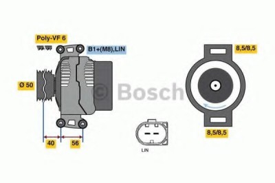 Generator / Alternator MERCEDES VITO bus (W639) (2003 - 2016) BOSCH 0 986 049 010 foto