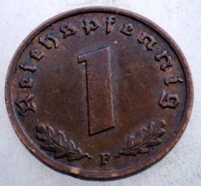 2.719 GERMANIA 1 REICHSPFENNIG 1938 F foto