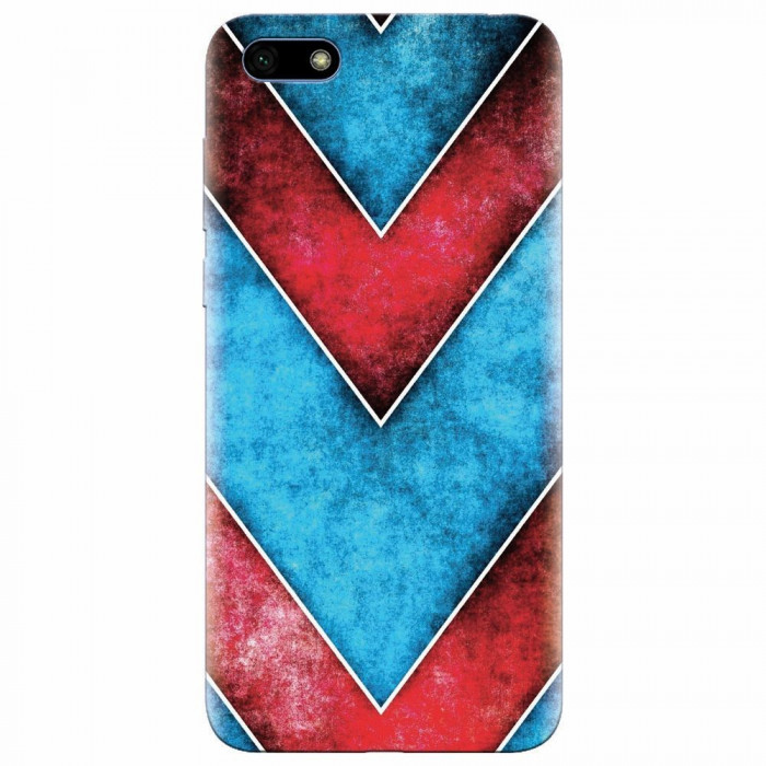 Husa silicon pentru Huawei Y5 Prime 2018, Blue And Red Abstract