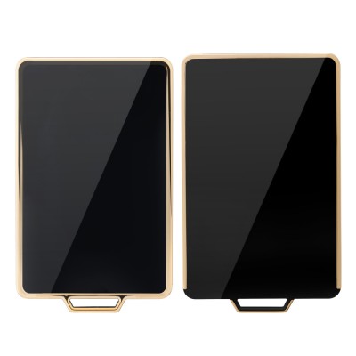 Husa Cheie Auto pentru Tesla Model 3/Model Y, Kwmobile, Negru/Auriu, Silicon, 58600.01 foto