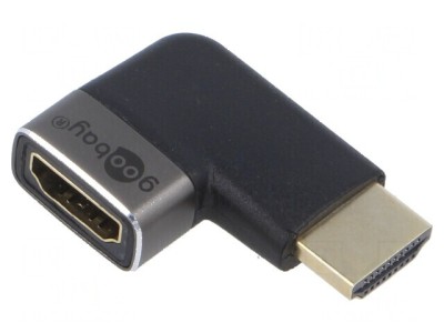 Adaptor HDMI 270&amp;deg; HDCP 2.2, soclu la mufă, argintiu foto