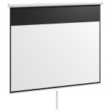 HOMCOM Ecran Proiector, P&acirc;nză pentru Proiector cu Fixare pe Perete și Tavan pentru Acasă și Birou, 236.8x8x158 cm, Alb | Aosom Romania