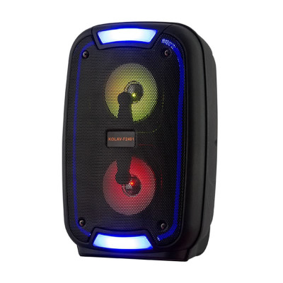 Boxa F2401, Bluetooth, USB, Radio FM, telecomanda, microfon, lumin RGB, 2 X 4 inch foto