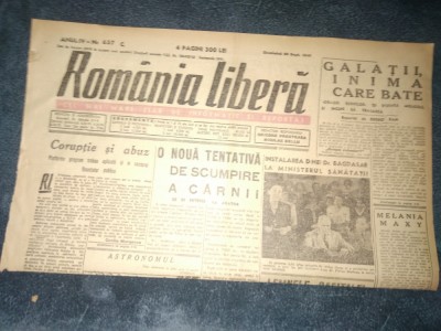 ZIAR ROMANIA LIBERA 29 SEPTEMBRIE 1946 foto