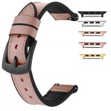 Curea hibrid piele-silicon, compatibila cu Apple Watch 9|8|7|6|5|4|3|2|1 Series, 49mm|45mm|44mm|42mm, Kobi Pink